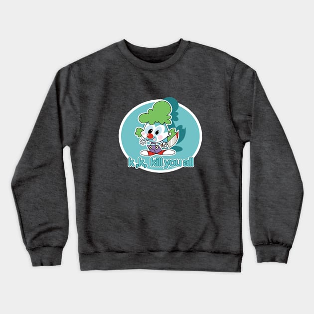 Killer Clown Crewneck Sweatshirt by TopNotchy